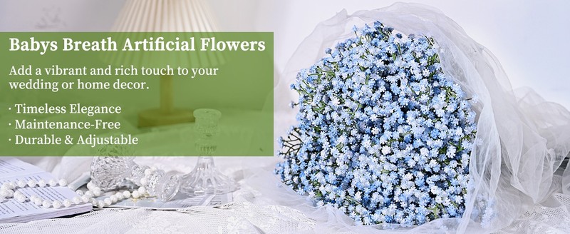 Babys Breath Artificial Flowers, 90 Pcs White Baby Breath Flowers gallery