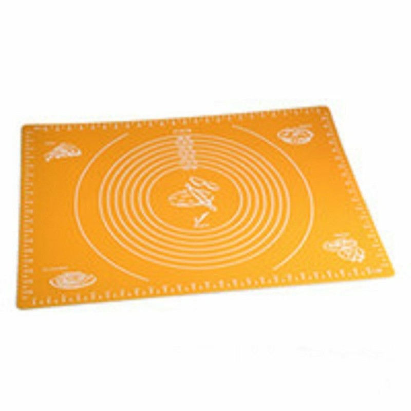 50X40 Large Silicone Roll Cut Mat Square Rolling Cutting Fondant Cake Pad Tool