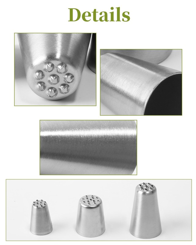 3pcs Grass Icing Nozzles Set Cake Decorating Tips Piping Stainless Steel DIY gallery