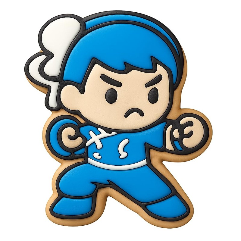 Chibi Kung Fu Boy Stance Cookie Cutter & Stamp, Fondant & Clay - 3x4 gallery