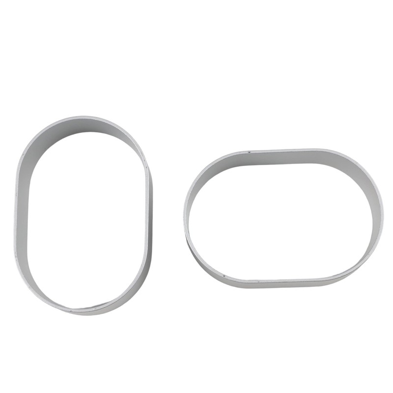 10 Pcs XMini Aluminium Oval Egg Shape Cheese Cake Rings Half-Cooked Molds Bread gallery