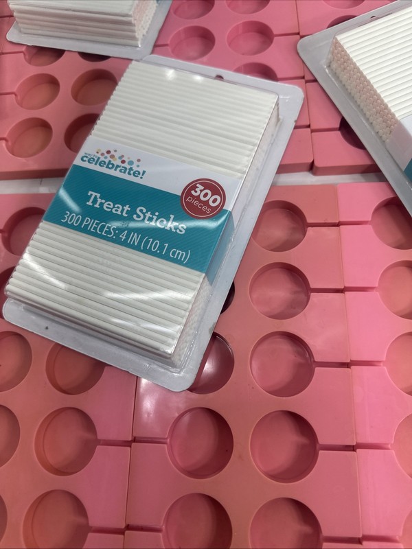 12 -Capacity Silicone Mold Lollipop Cake Stencils Pink Molds Lot Of 24 gallery