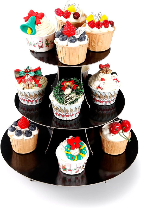 3-Tier Cupcake Stand, Cake Stand Holder, Tiered DIY Cupcake Stand Tower for Dess gallery