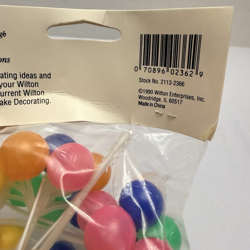 Wilton Derby Clowns & Balloons Cake Picks, Original Packaging, gallery