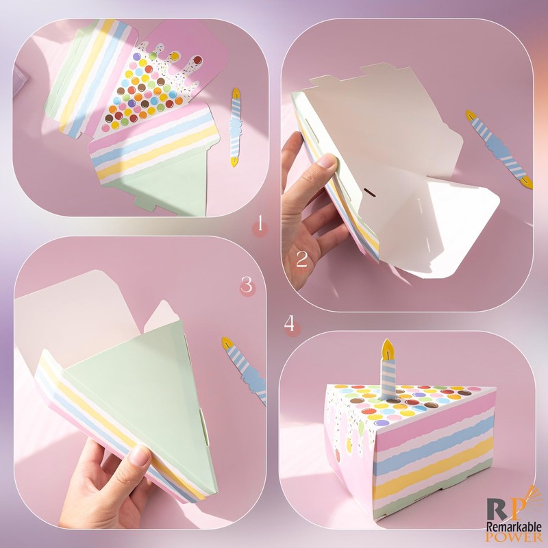 , 30 Pack Triangle Decoration Cake Shaped Candy Boxes Gift Container for Wedd... gallery