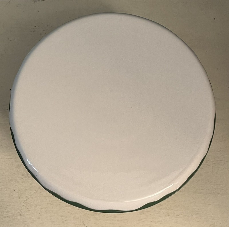 Mini Cake Stand 7”W x 4.5”H Green & Cream gallery