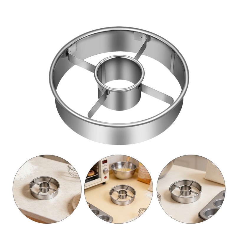 4pcs Stainless Steel Donut Cutter 3.86 Inch - Doughnut Cutter Baking Tools for gallery