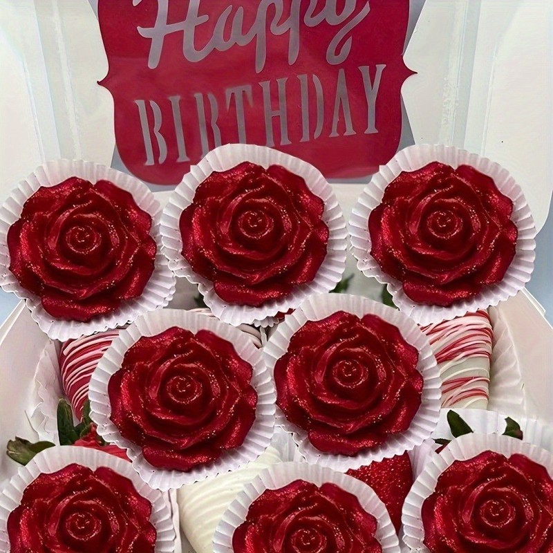 Flower Bloom Rose Shape Silicone DIY 3D Cake Mold Fondant Soap Cupcake Candy Cho gallery
