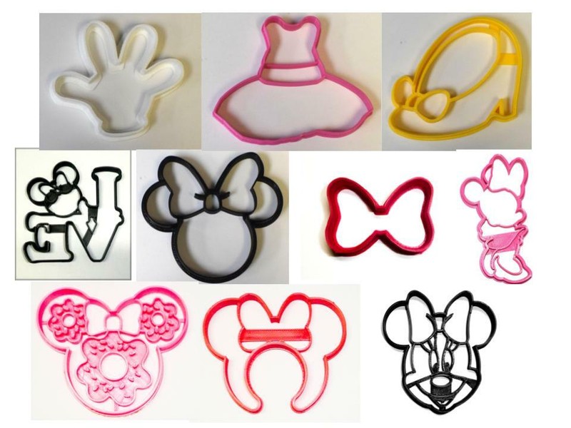 MINNIE MOUSE LOVER KIT MICKEY CARTOON CHARACTER SET 10 COOKIE CUTTER USA PR1472