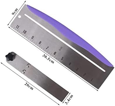 12 Inch Cake Scraper Smoother, Stainless Steel Bench 1, Purple gallery