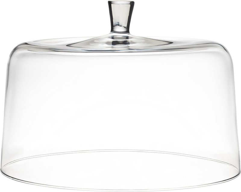 European Glass Cake Dome Extra Large 11.5 Inch Clear
