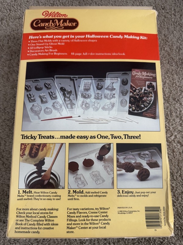 Vintage Wilton CandyMaker Halloween Candy Making Kit 1983 Chocolate Mold Plastic gallery