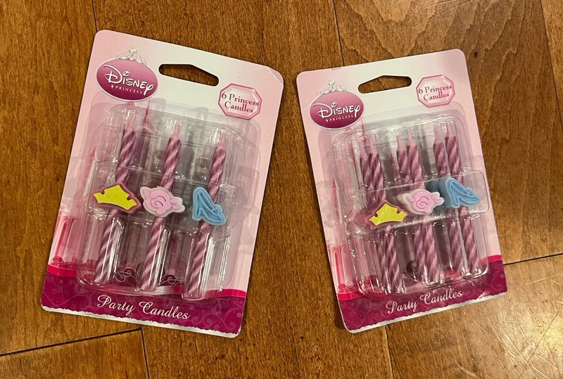 disney princess birthday candles 2packs of 6