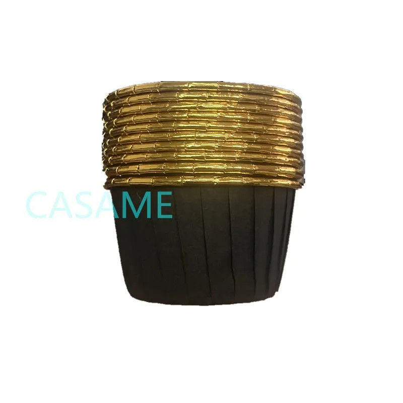 50pcs/Pack Gold Foil Silver Muffin Cupcake Liner Cake Wrappers Baking Cup Tray gallery