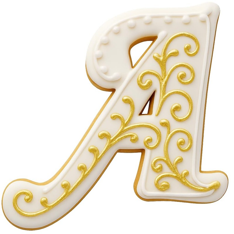Fancy Cursive Letter Cookie Cutter for Baking Fondant Clay Gifts Kitchen gallery