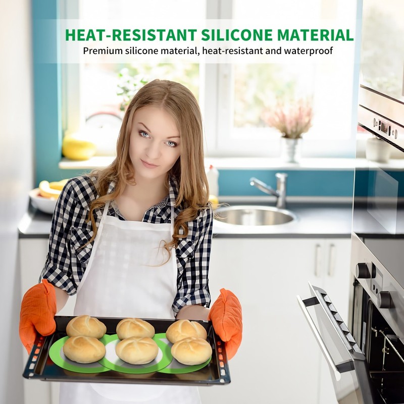 3Pcs Heat Resistant Silicone Baking Mats Non Stick Pastry Sheet Bbq Use gallery