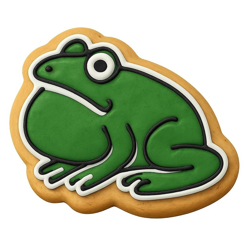Resting Croaking Toad Cookie Cutter & Stamp – 4×3.2 Fun Kitchen Baking