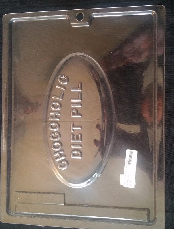 Medical Large “Chocoholic Diet Pill” Chocolate Plastic Candy Soap Mold LOP M-24