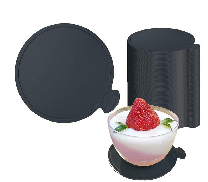 Black Mini Round Cake Boards Mousse Cupcake Dessert Plates 3.15 Inch 200 Pk