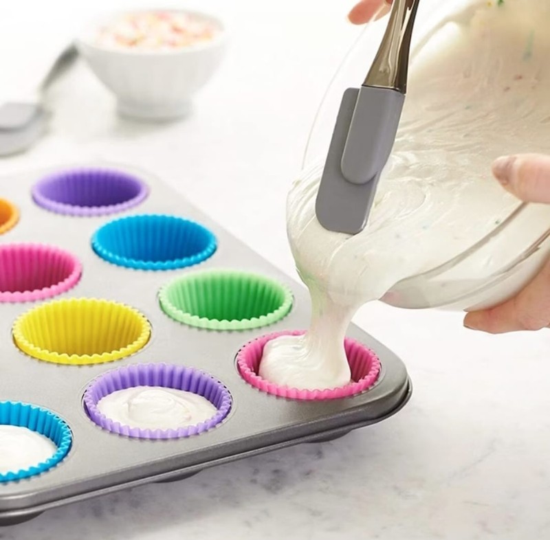 Multi Colour Silicone Baking Cup Reusable Non-stick And Easy Clean gallery