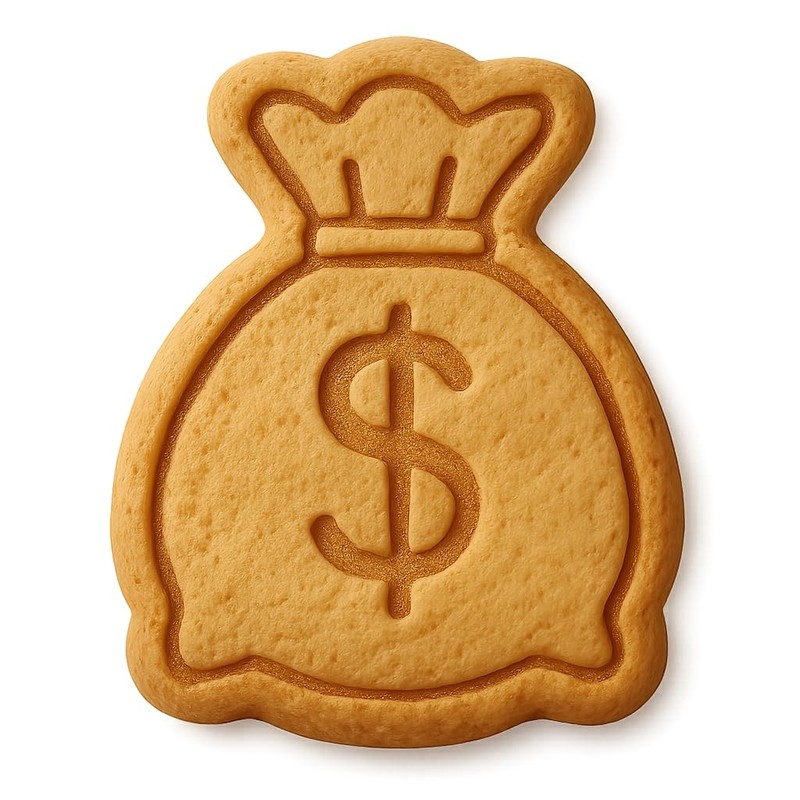 Stuffed Money Bag Cookie Cutter & Stamp - 4x3.5 Fun Kitchen Baking gallery