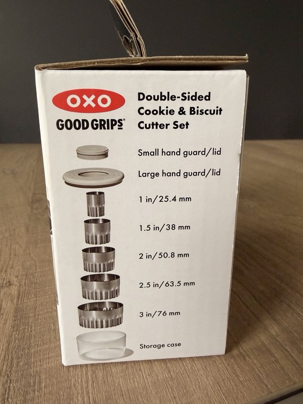 OXO Good Grips Double-Sided Cookie & Biscuit Cutter Set Stainless Steel 5 Piece gallery