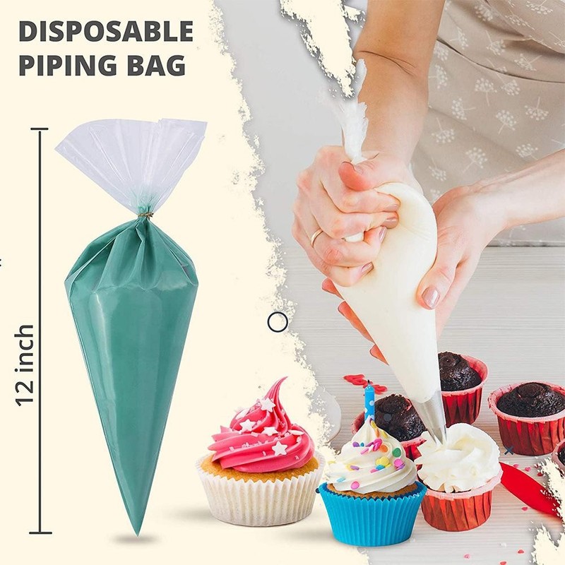 50 Pcs Disposable Piping Bags Cake Icing Cream Fondant Pastry Baking Decorating gallery
