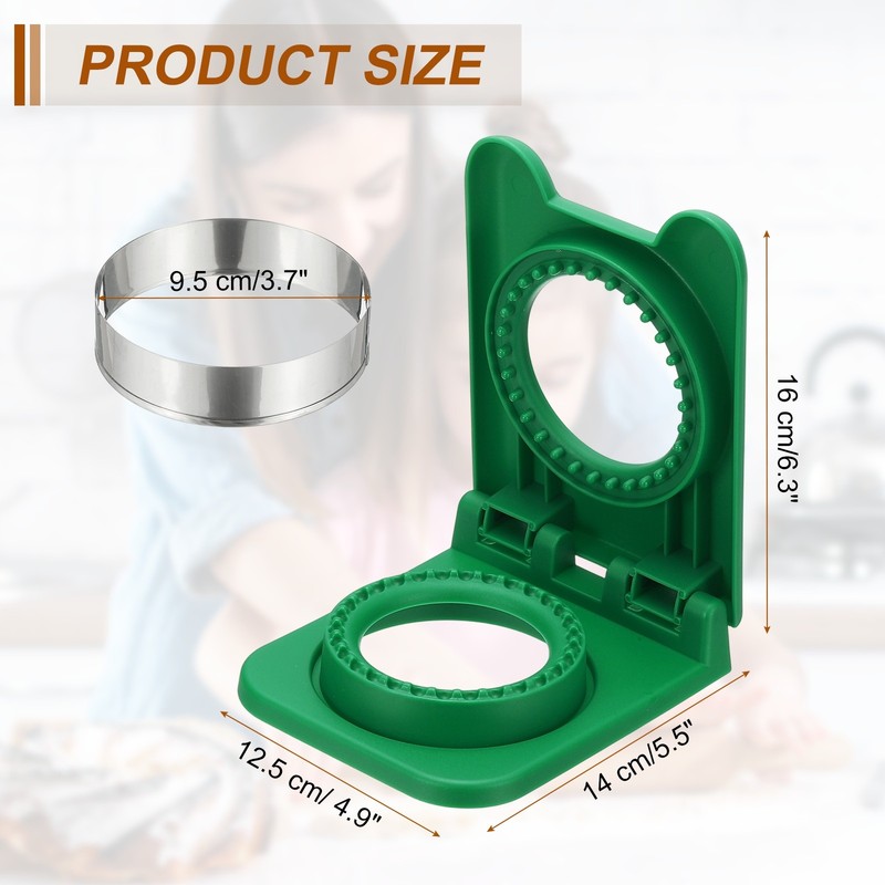 Sandwich Maker Sandwich Cutter, Round Cookie Cutters Dark Green gallery