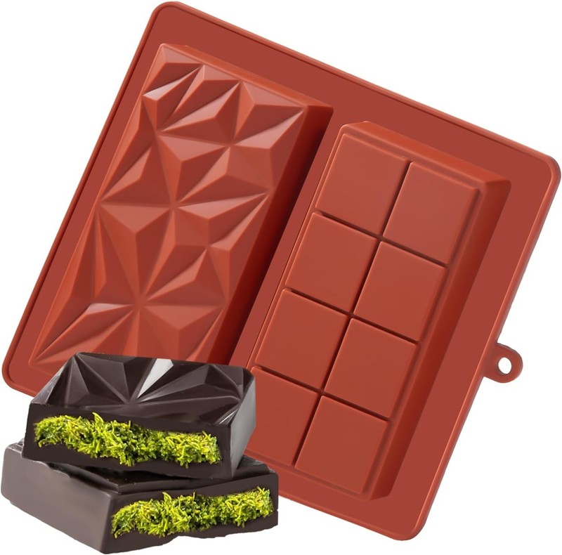 Chocolate Bar Mold Deep Dubai 1 Inch Pistachio Chocolate Bar Silicone