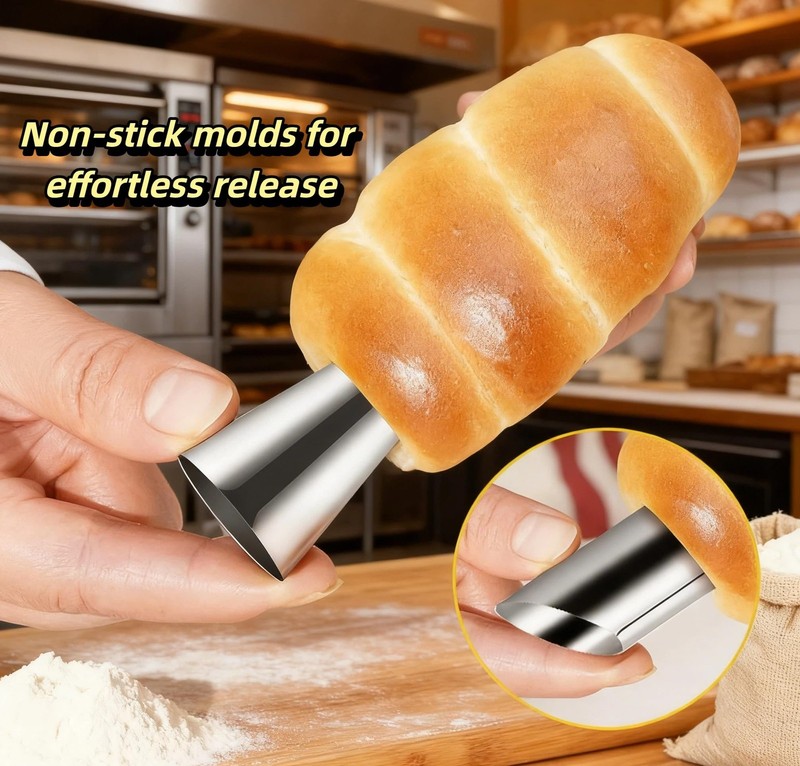 21 PCS 5 Inch Stainless Steel Conical Cream Horn Molds Non Stick Cannoli Tubes gallery