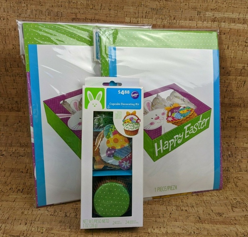 Easter Bunny Egg Wilton Cupcake Decorating Kit and Holder Box with Window