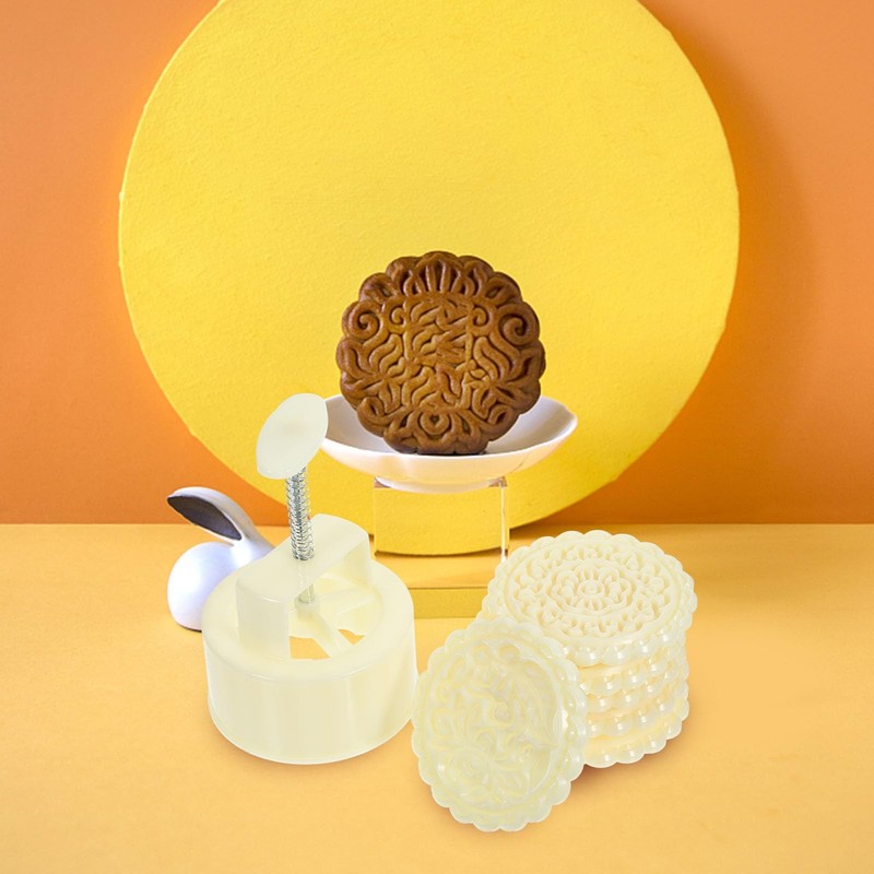 1 Set Creative MidAutumn Bean Mooncake Molder Press Tool Easy Release Home Use gallery