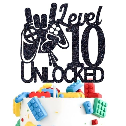 Tivurcia Unlocked Cake Topper - Video Game Boys 10th Birthday Cake Level 10 gallery