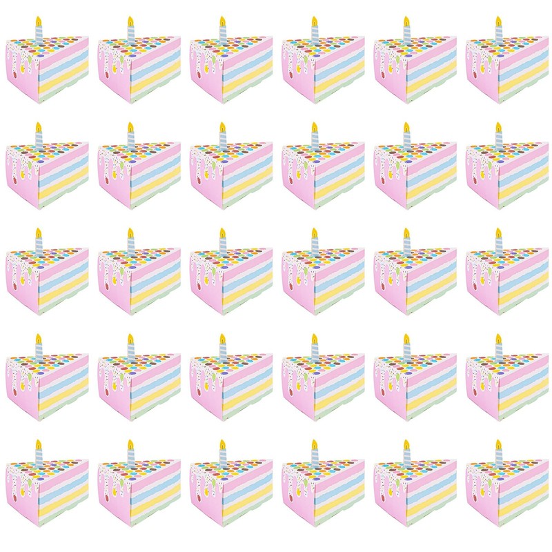 , 30 Pack Triangle Decoration Cake Shaped Candy Boxes Gift Container for Wedd…