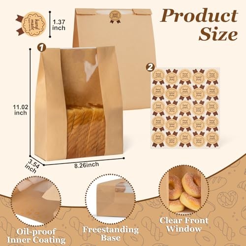 30 Pcs Sourdough Bread Bags for Home Made Bread 30 Pack Regular Sticker gallery