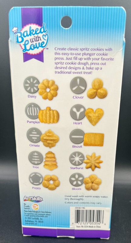 Baked With Love Simple Cookie Press With 10 Different Spritz Designs gallery