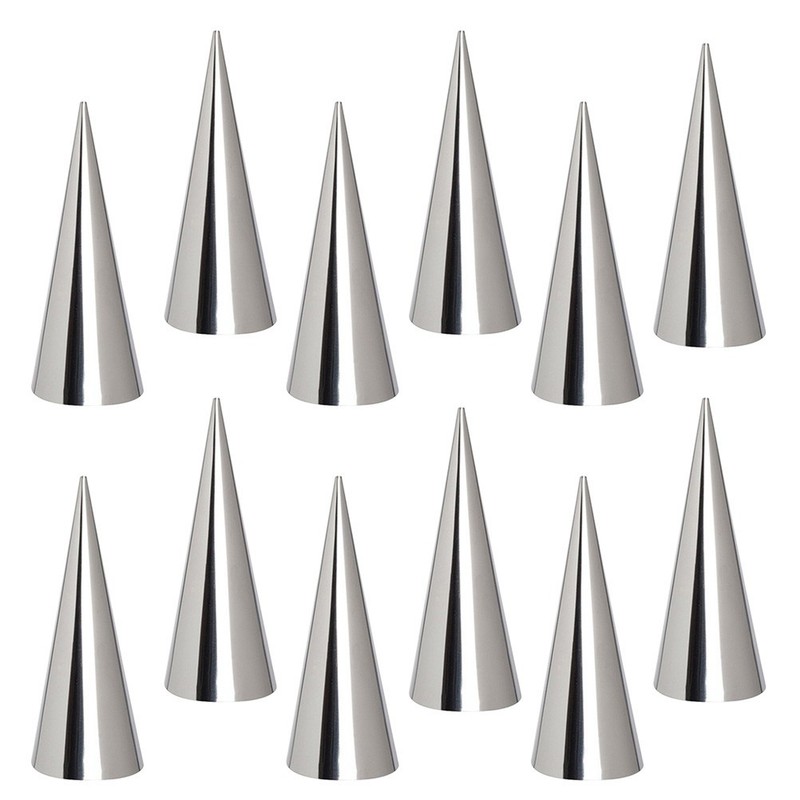 18 Pcs Stainless Steel Croissant Tube Cone Mold Cannoli Pastry Baking Tool gallery