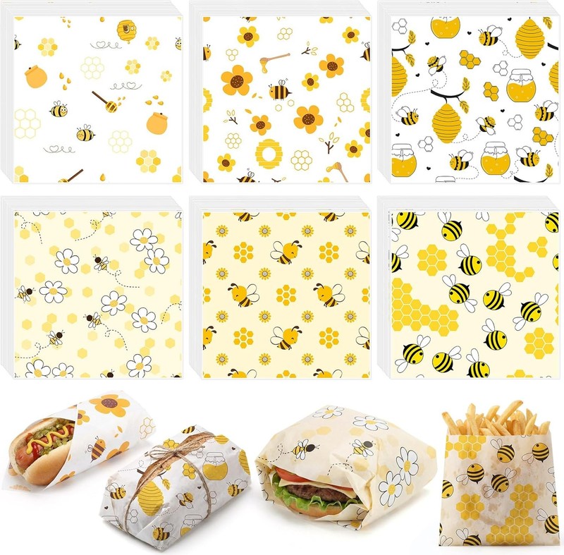 300 Pcs ey Bee Wax Paper Sheets 12 x 12 Inch Yellow