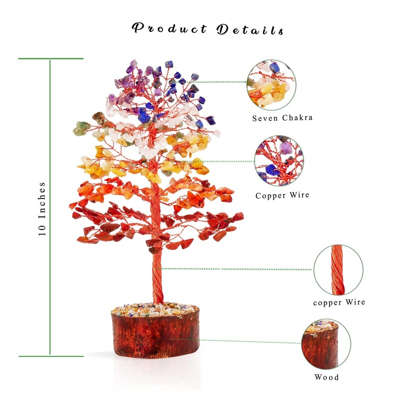Fashionzaadi Premium Crystal Tree Of Life 7 Chakra Tree For Healing Harmony gallery