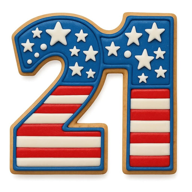 Number 21 Cookie Cutter - 3.3x3.2 Inches, Birthday Celebration (Random Color) gallery