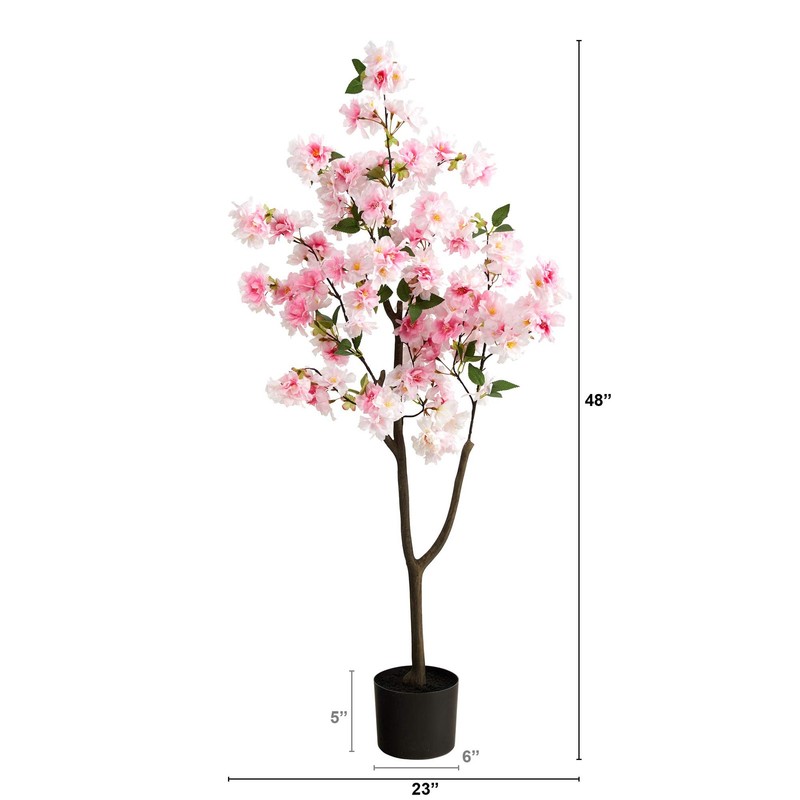 Nearly Natural 4Ft. Cherry Blossom Artificial Tree Pink T2721-Pk gallery