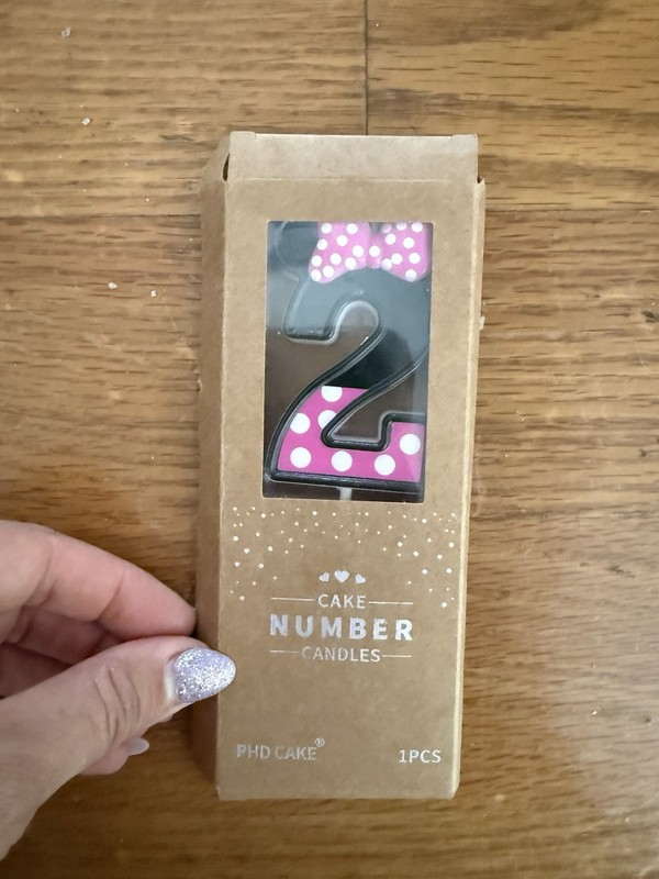 Cartoon Pink and Black Minnie Mouse 2 Number Birthday Candles 2.76 Inch Number 2 gallery