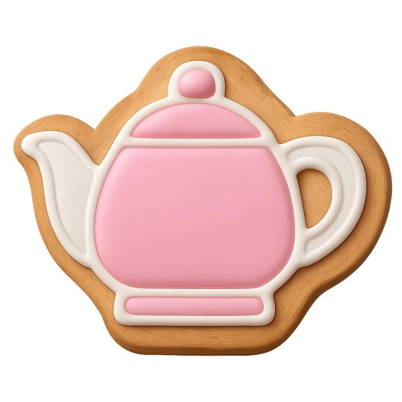 Modern Teapot Cookie Cutter & Stamp, Fondant & Clay - 4x3 gallery