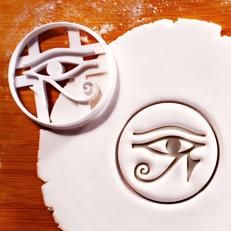 Eye of Ra Cookie Cutter – Ancient Egypt Egyptian hieroglyphic Pharaoh wedjat Re