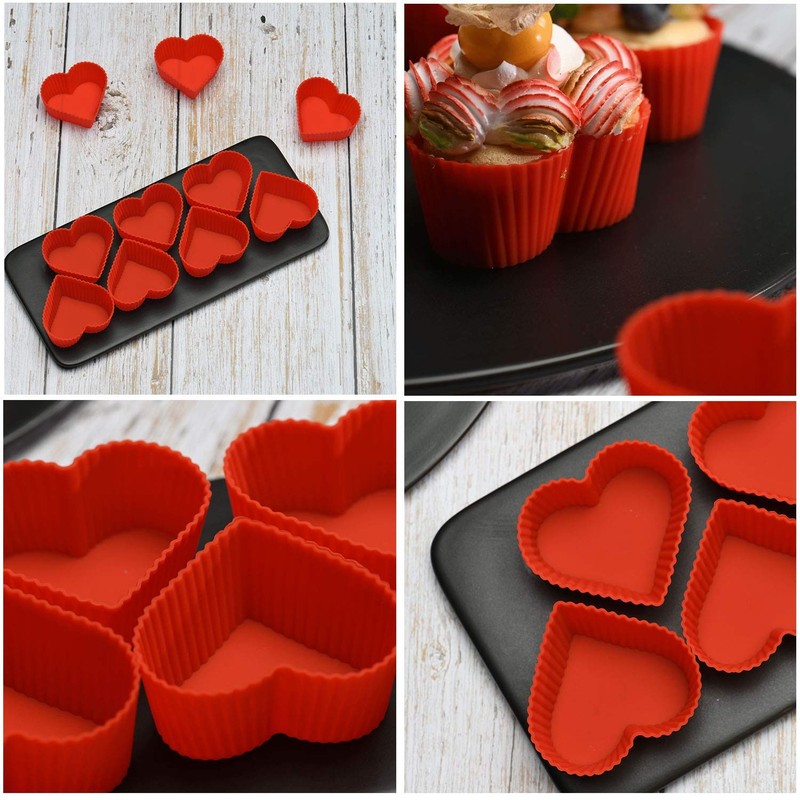 Baking Cups Cupcake Liners Silicone - Non-Stick Pastry Muffin Liner Molds 2.7... gallery