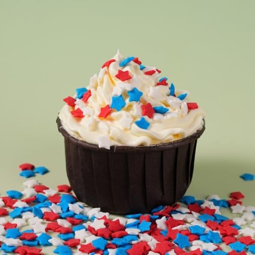 Red White and Blue Sprinkles for 4th of July – 16 oz Patriotic Patriotic star gallery