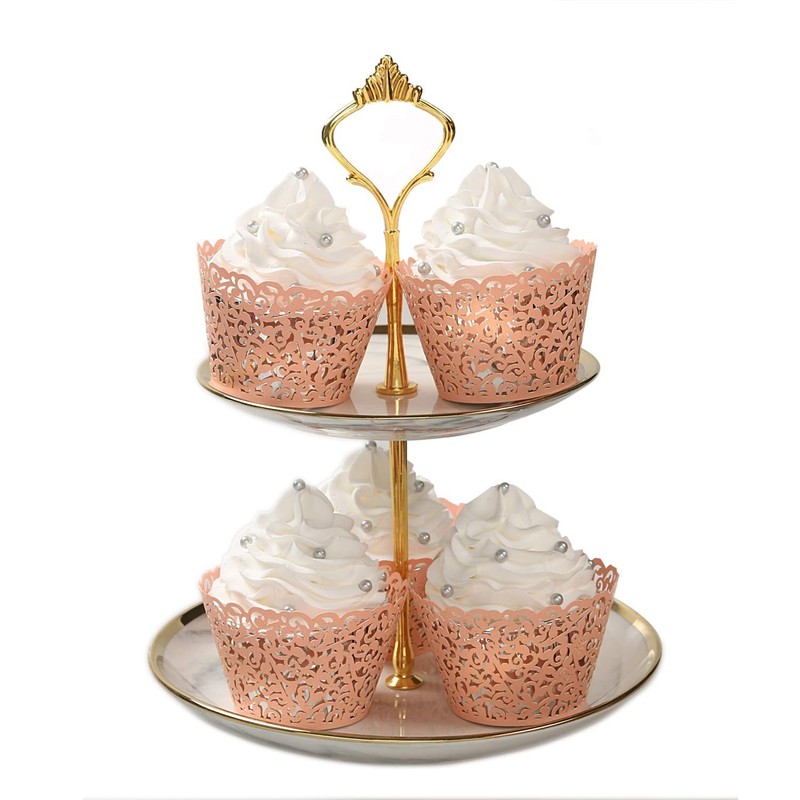 120 PCS Pink Vine Laser Cut Cupcake Wrappers, Artistic Bake Cake Paper Cups gallery