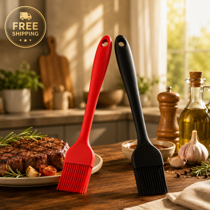 Silicone Basting Brush 2Pcs BPA-Free Heat Resistant Pastry Brush for Cooking