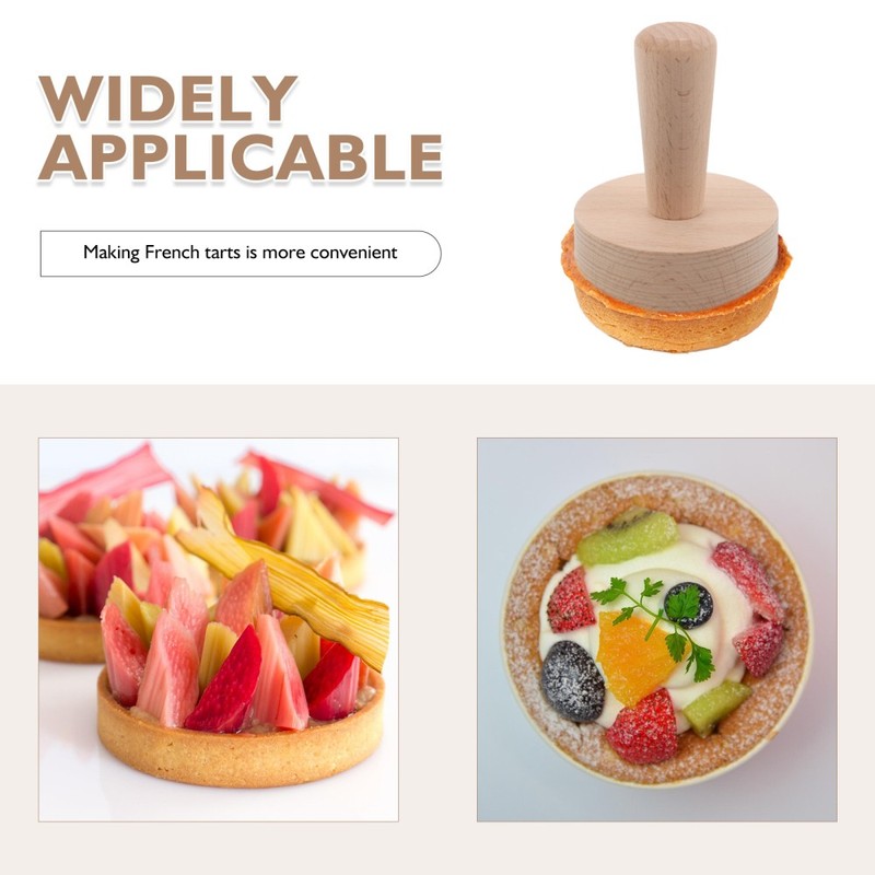 Tart Tamper: Wooden Tart Mold Cake Pastry Pusher Baking Tool For Party gallery