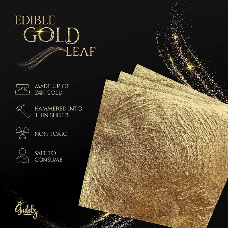 edible gold leaf By Goldz 12 10cmx10cm Big Sheets (New) gallery